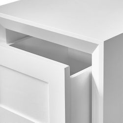 Balmain Bedside Table - Petite White