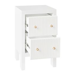 Ariana Bedside Table - Petite White