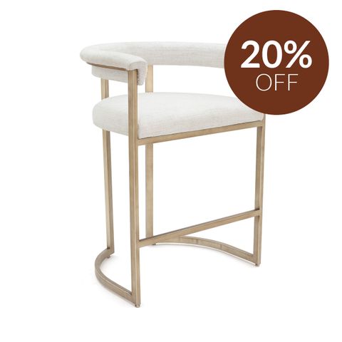 Dino Kitchen Stool - Natural Linen