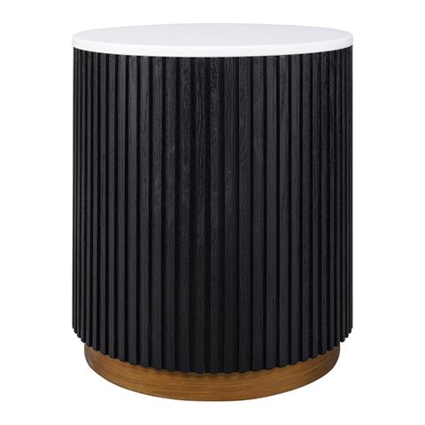 Mason Round Side Table - Black