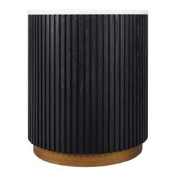 Mason Round Side Table - Black