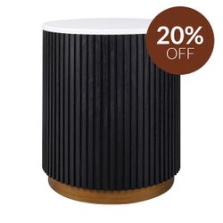 Mason Round Side Table - Black