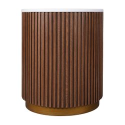Mason Round Side Table - Walnut