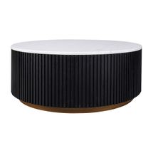 Mason Round Coffee Table - Medium Black