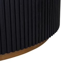 Mason Round Coffee Table - Medium Black