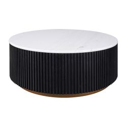 Mason Round Coffee Table - Medium Black