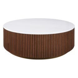 Mason Round Coffee Table - Large Walnut