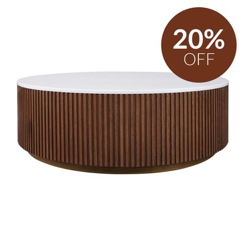 Mason Round Coffee Table - Large Walnut