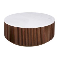 Mason Round Coffee Table - Medium Walnut