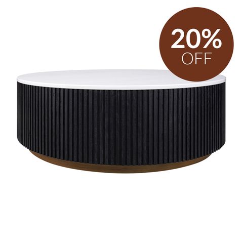 Mason Round Coffee Table - Large Black