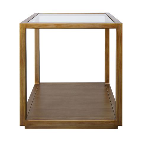 Sadie Square Side Table - Large Antique Gold
