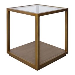 Sadie Square Side Table - Large Antique Gold