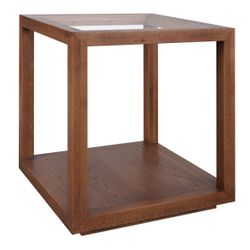 Sadie Square Side Table - Large Walnut