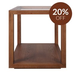 Sadie Square Side Table - Large Walnut