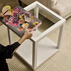 Sadie Oak Square Side Table - Large White