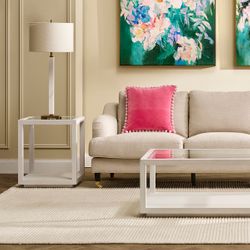 Sadie Oak Square Side Table - Large White