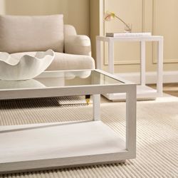 Sadie Oak Square Coffee Table - White