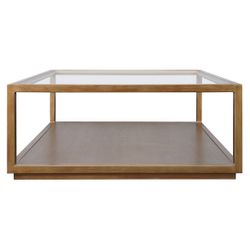 Sadie Square Coffee Table - Antique Gold