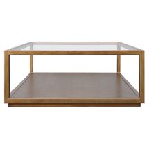 Sadie Square Coffee Table - Antique Gold
