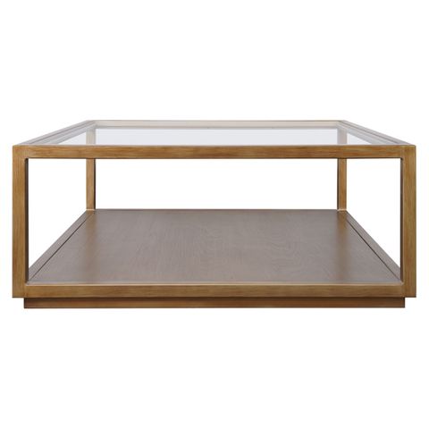 Sadie Square Coffee Table - Antique Gold