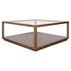 Sadie Square Coffee Table - Antique Gold