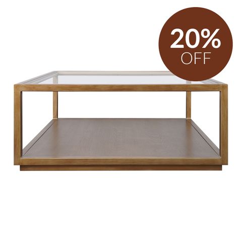 Sadie Square Coffee Table - Antique Gold