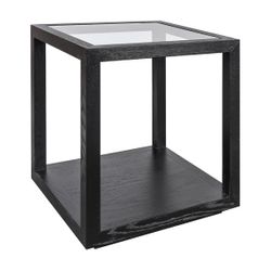 Sadie Square Side Table - Medium Black