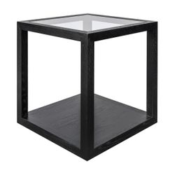 Sadie Square Side Table - Medium Black
