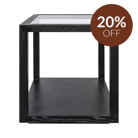 Sadie Square Side Table - Medium Black