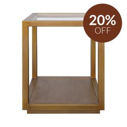 Sadie Square Side Table - Medium Antique Gold