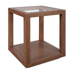 Sadie Square Side Table - Medium Walnut