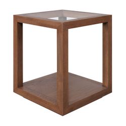 Sadie Square Side Table - Medium Walnut