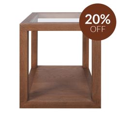 Sadie Square Side Table - Medium Walnut