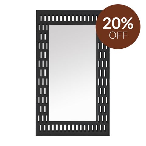 Appin Floor Mirror - Black