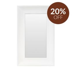 Bateman Floor Mirror - White