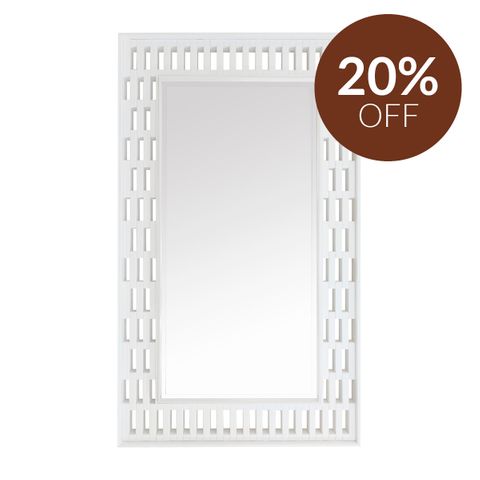 Appin Floor Mirror - White