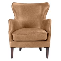 Marlon Arm Chair - Light Brown Leather