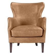 Marlon Arm Chair - Light Brown Leather