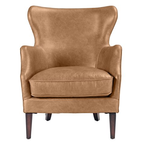 Marlon Arm Chair - Light Brown Leather