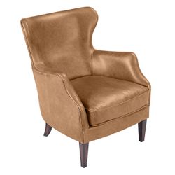 Marlon Arm Chair - Light Brown Leather