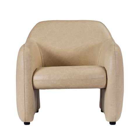 Clifton Arm Chair - Cappuccino Cream Leather
