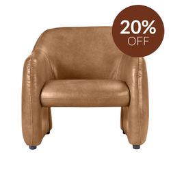 Clifton Arm Chair - Light Brown Leather