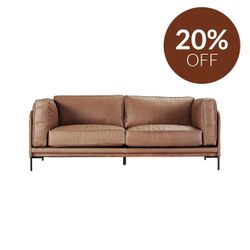 Keaton 2.5 Seater Sofa - Dark Brown Leather