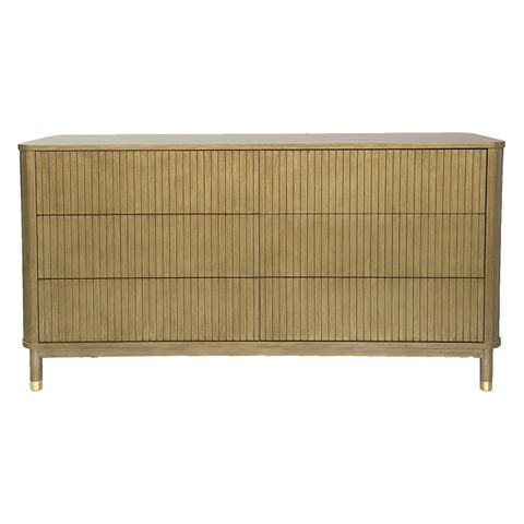 Sophia 6 Drawer Chest - Antique Gold - OUTLET NSW