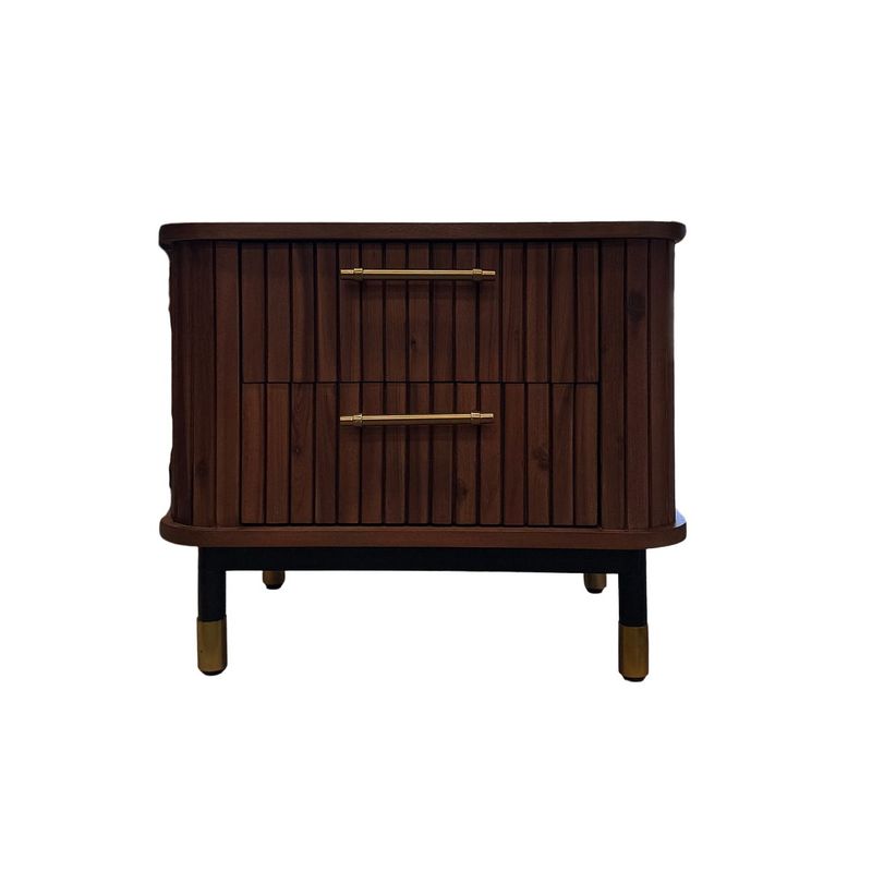 Sophia Bedside Table - Walnut - OUTLET NSW