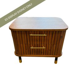 Sophia Bedside Table - Walnut - OUTLET NSW
