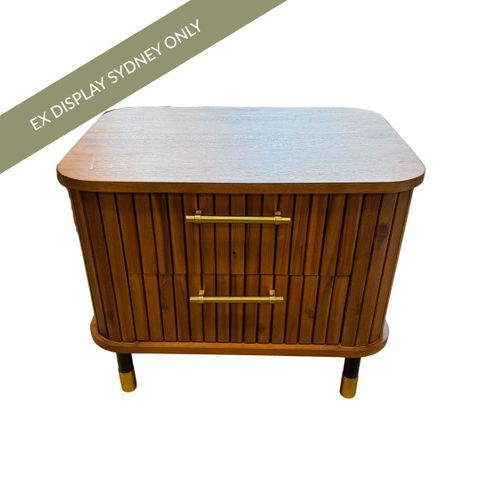 Sophia Bedside Table - Walnut - OUTLET NSW