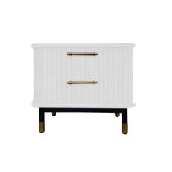 Sophia Bedside Table - White - OUTLET NSW