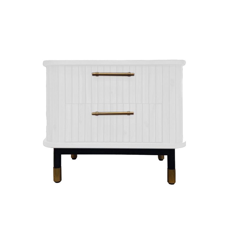 Sophia Bedside Table - White - OUTLET NSW