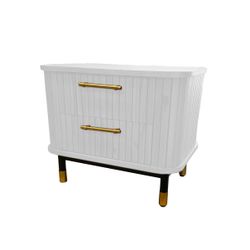 Sophia Bedside Table - White - OUTLET NSW